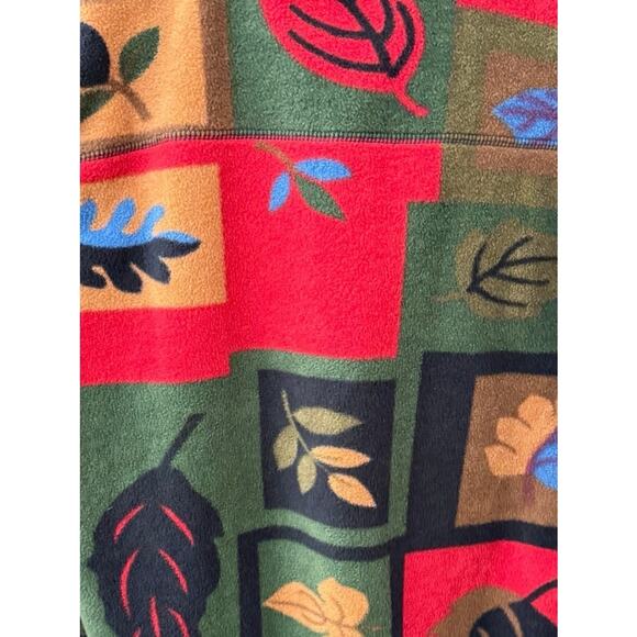 Blair Fleece Barn Jacket Cardigan Patchwork Autumn Cabincore Sz M Multicolor Vtg - Picture 7 of 8